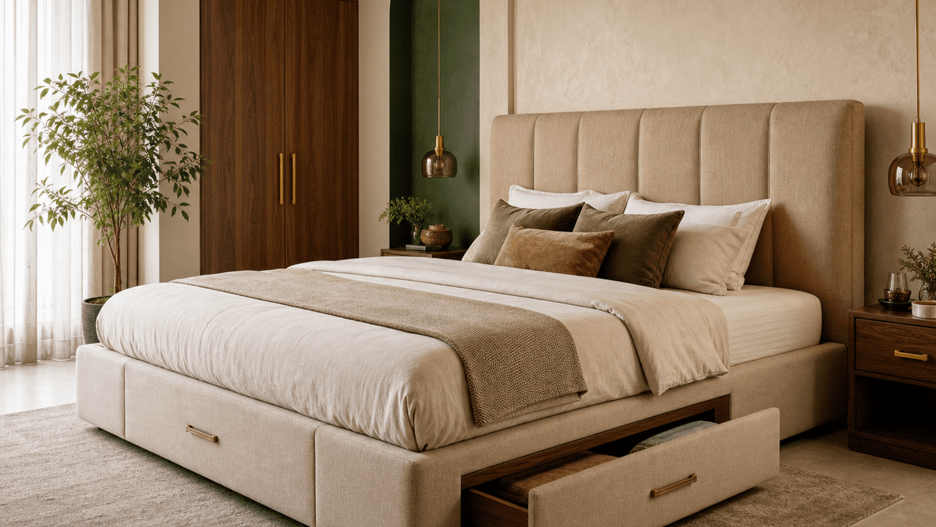 King Storage Bed main view