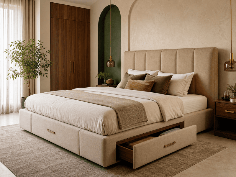 King Storage Bed main view